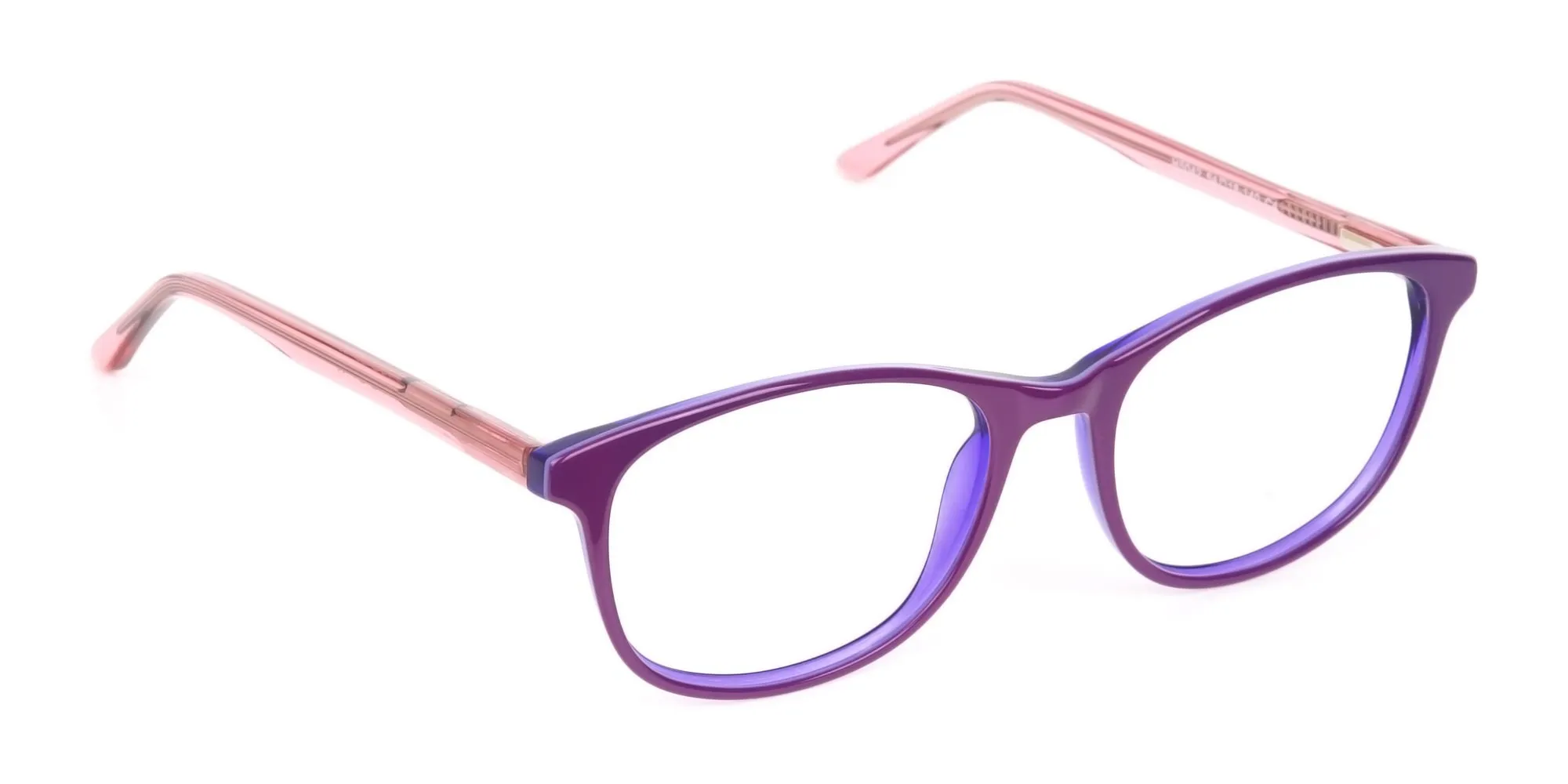 Women Raisin Purple Rectangle Glasses -2