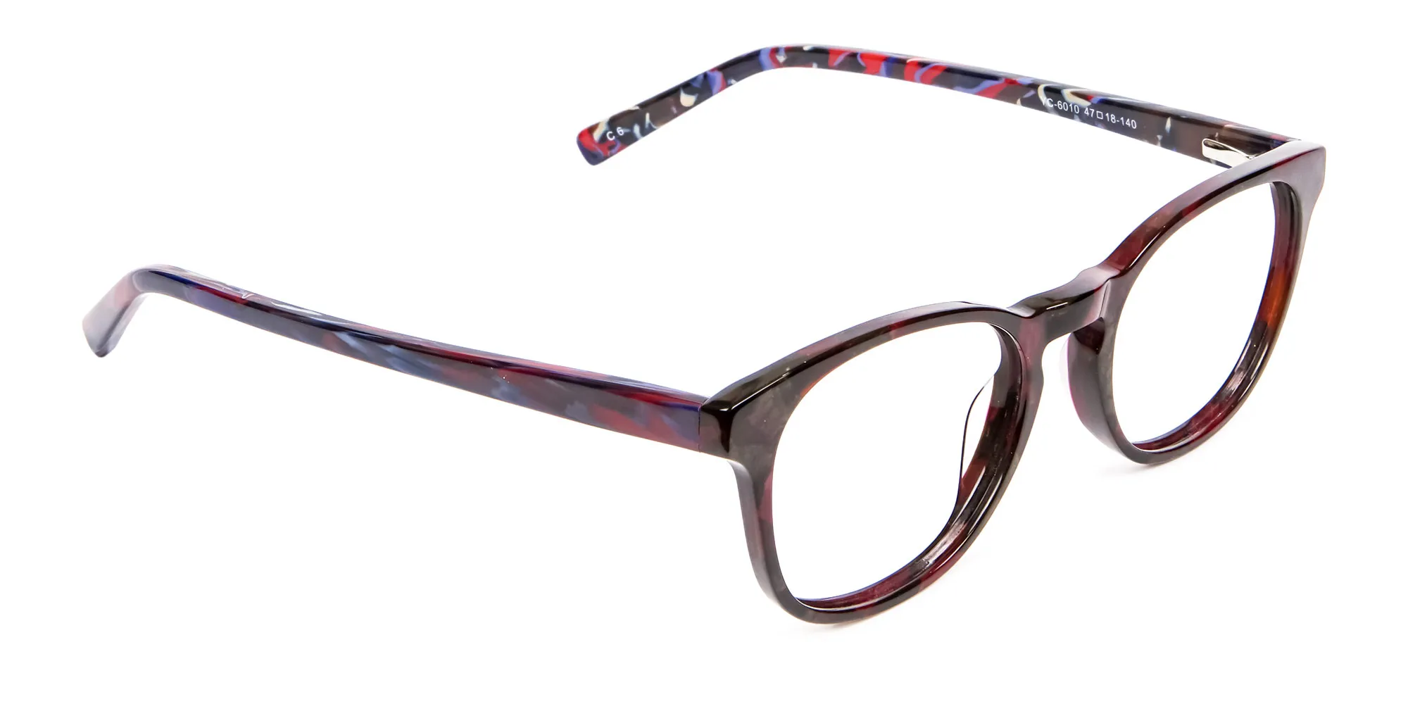Risque Red & Blue Marbled Reading Glasses - 2