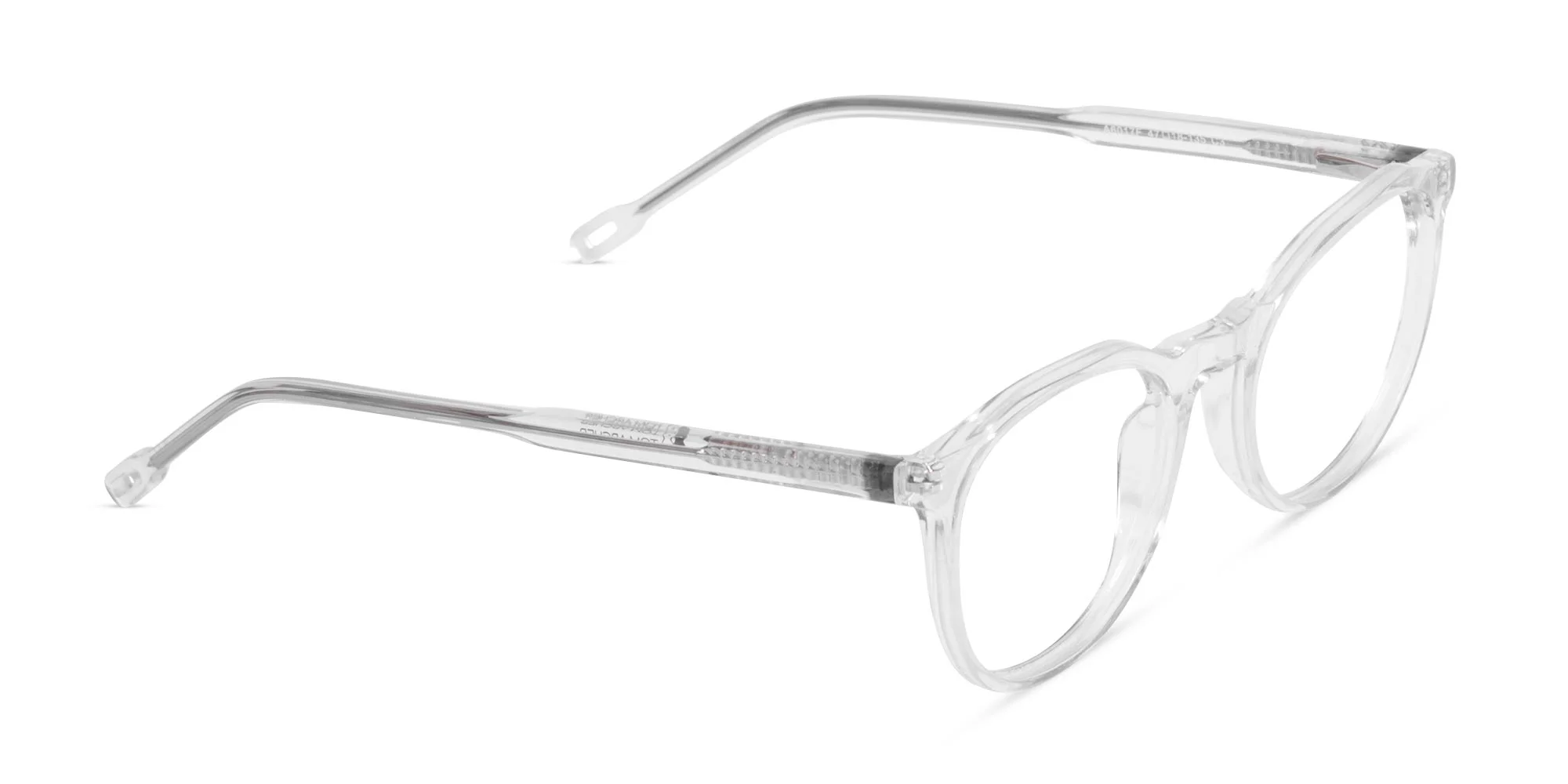 Crystal Clear Round Acetae Spectacles-1
