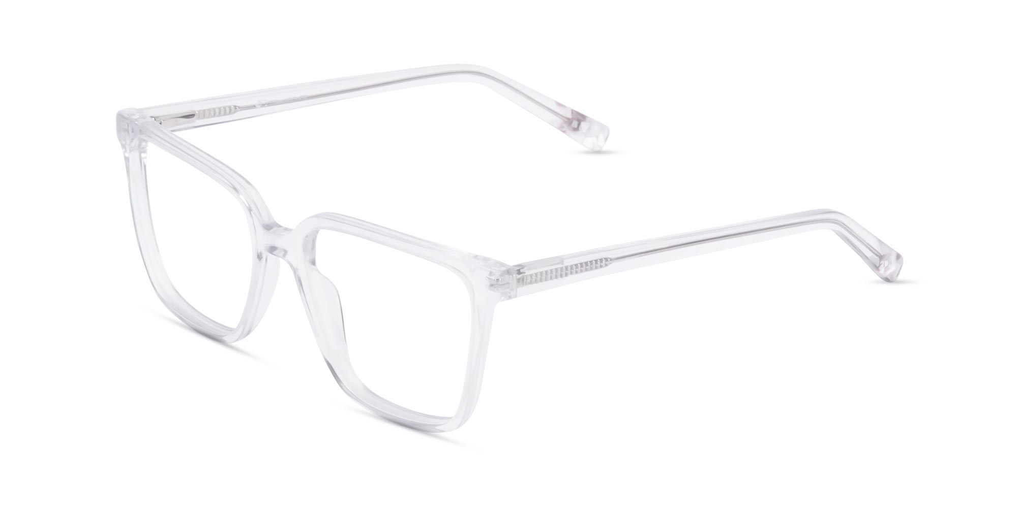 Transparent Square Frame Glasses-1