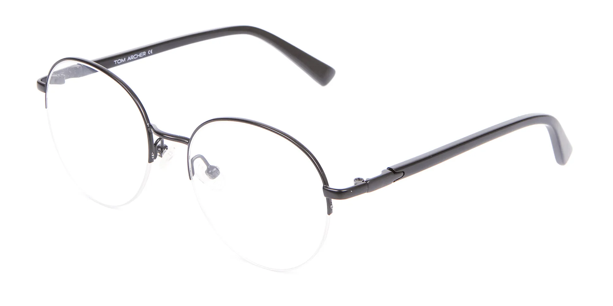 Half-rimmed Black Round Frame-2