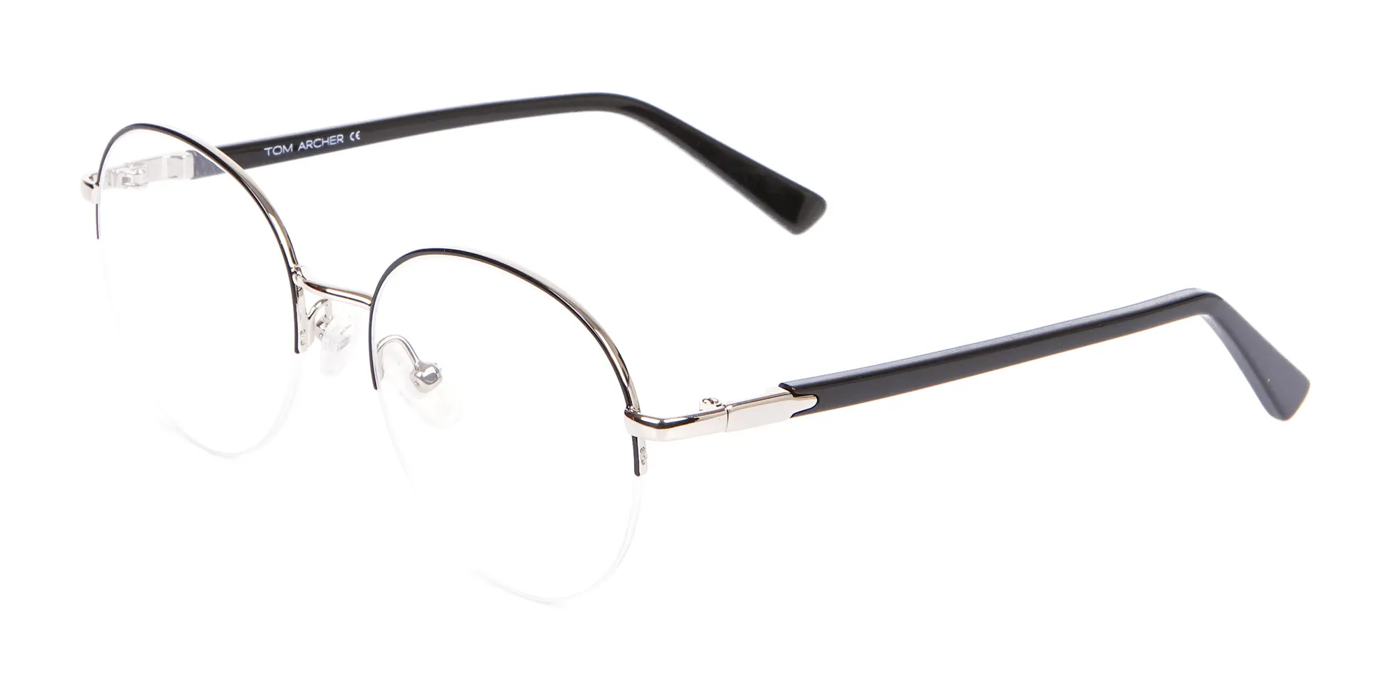 Premium Half-Rimmed Frame Silver-2