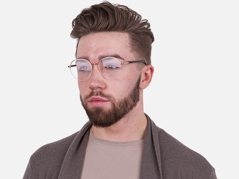 Rosegold Fashion Round Frame-1