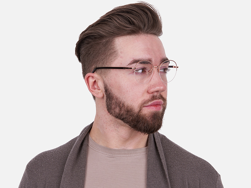 Rosegold Fashion Round Frame-1