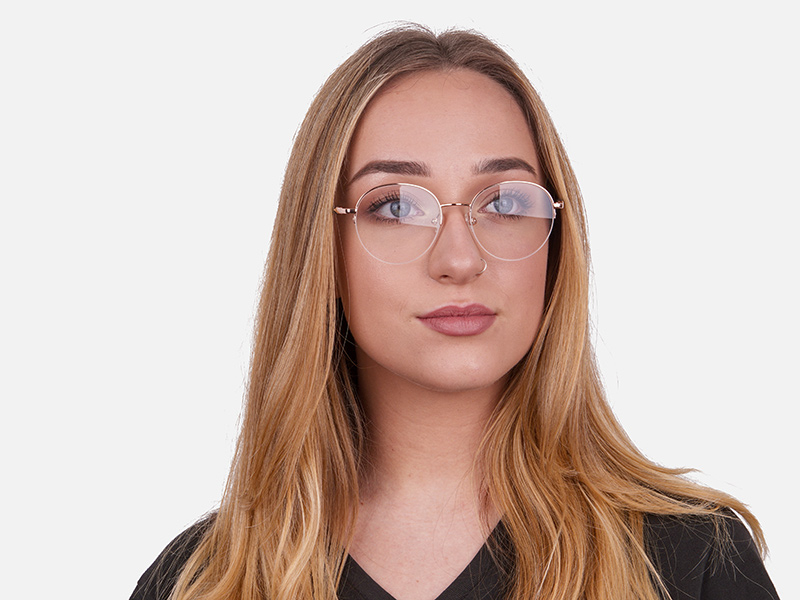Rosegold Fashion Round Frame-1