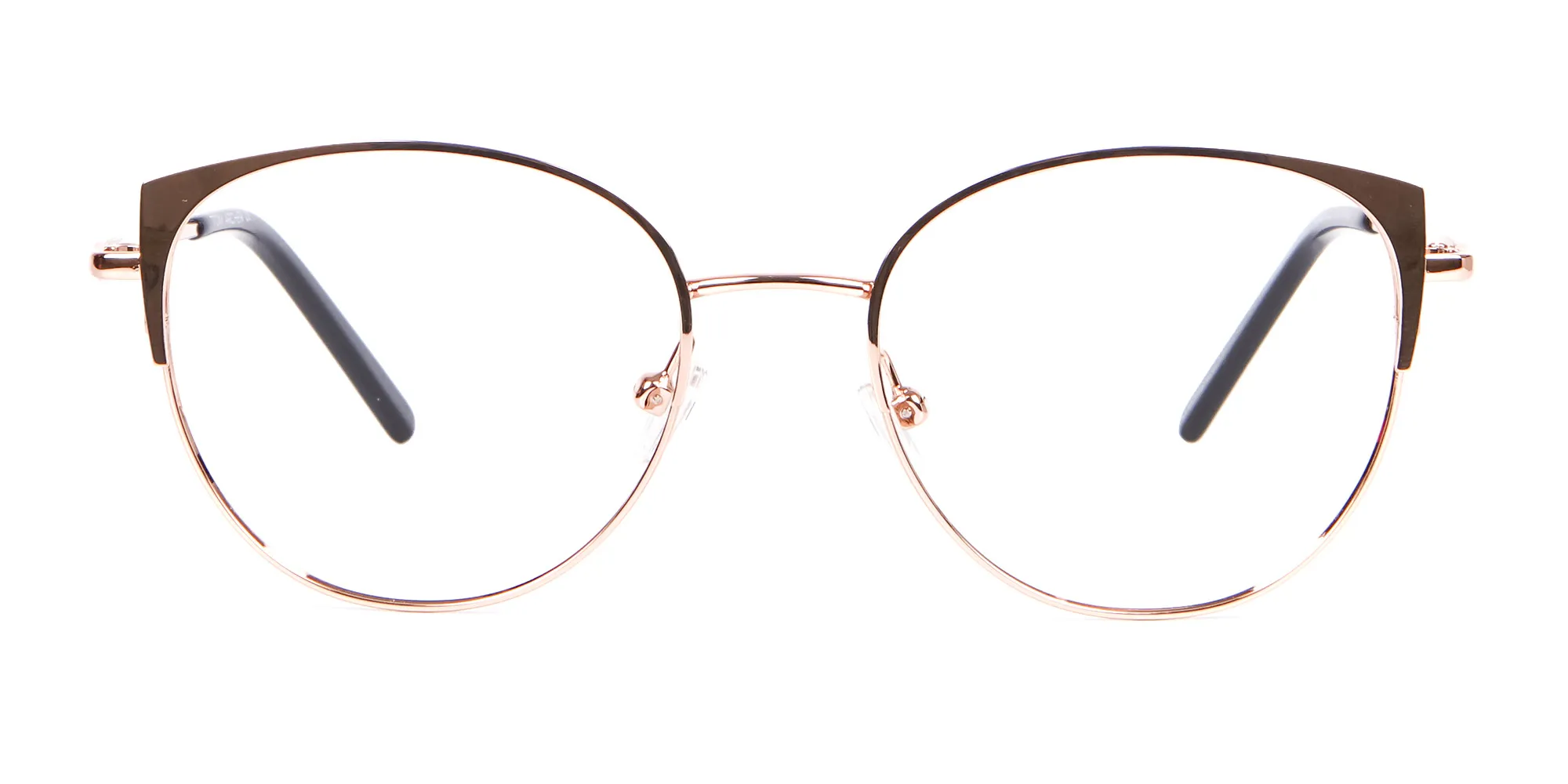 Classic Textured Glasses in Rose-Gold - 2