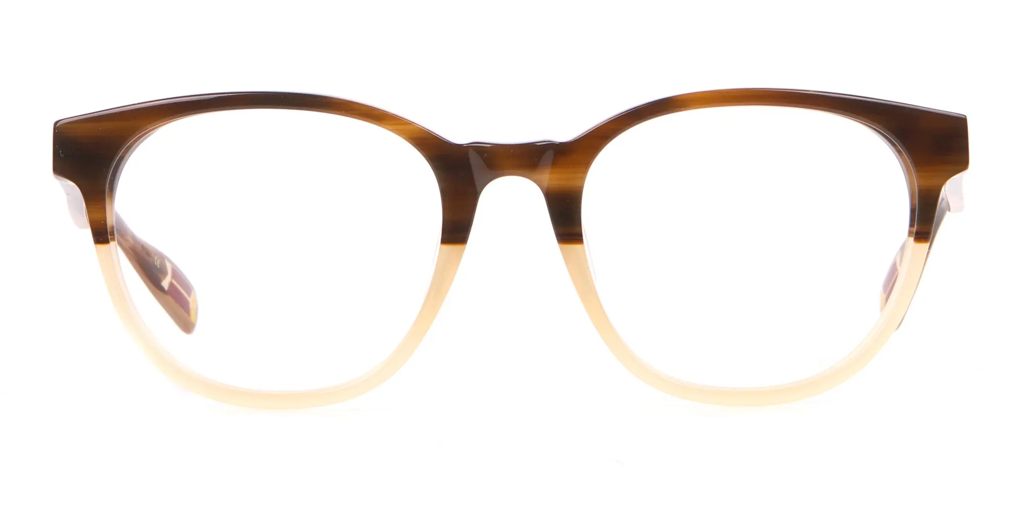 TED BAKER TB8197 Cade Glasses Classic Round Brown & Honey-2