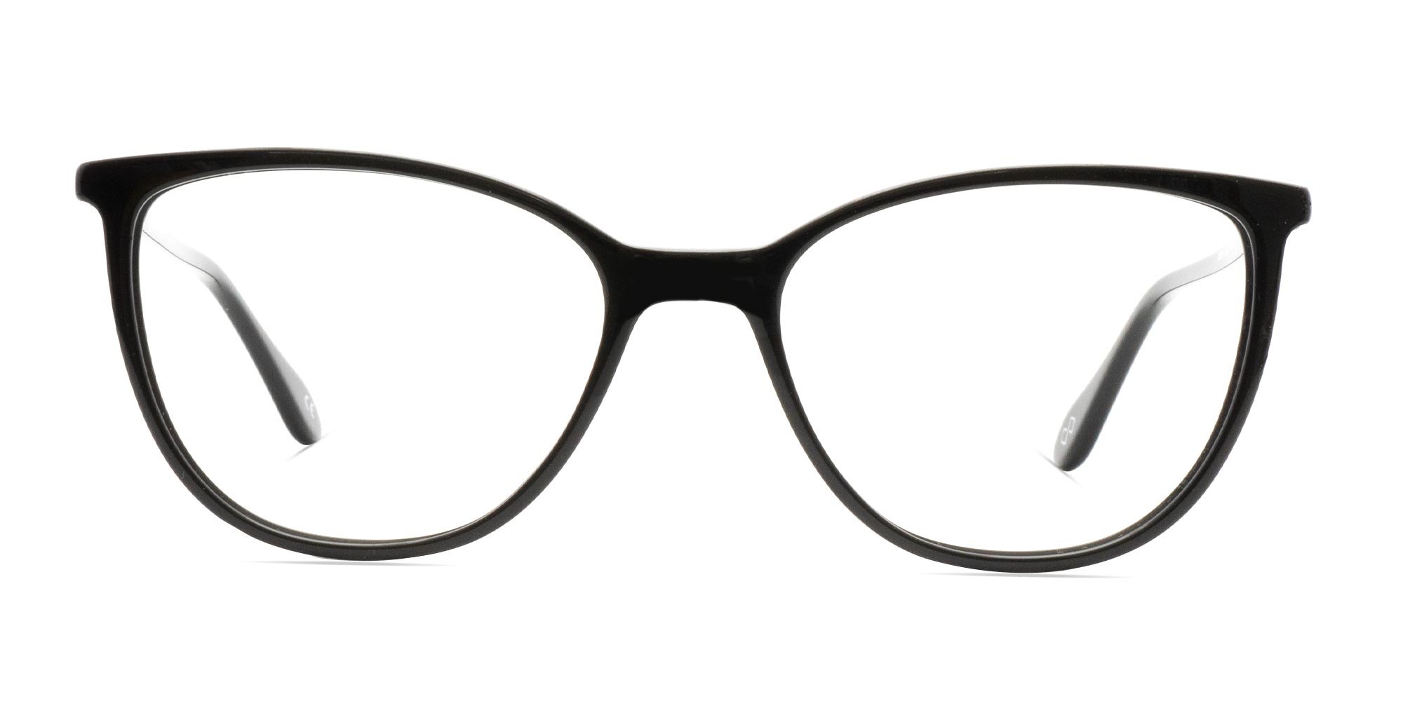 Black Round Cat Eye Glasses-1