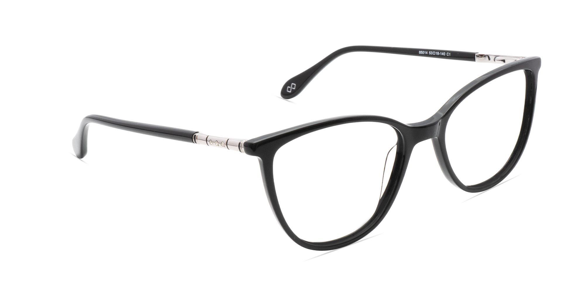 Black Round Cat Eye Glasses-1