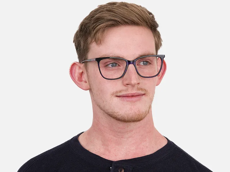 Designer Dark Violet Marble Eyeglasses Unisex-2
