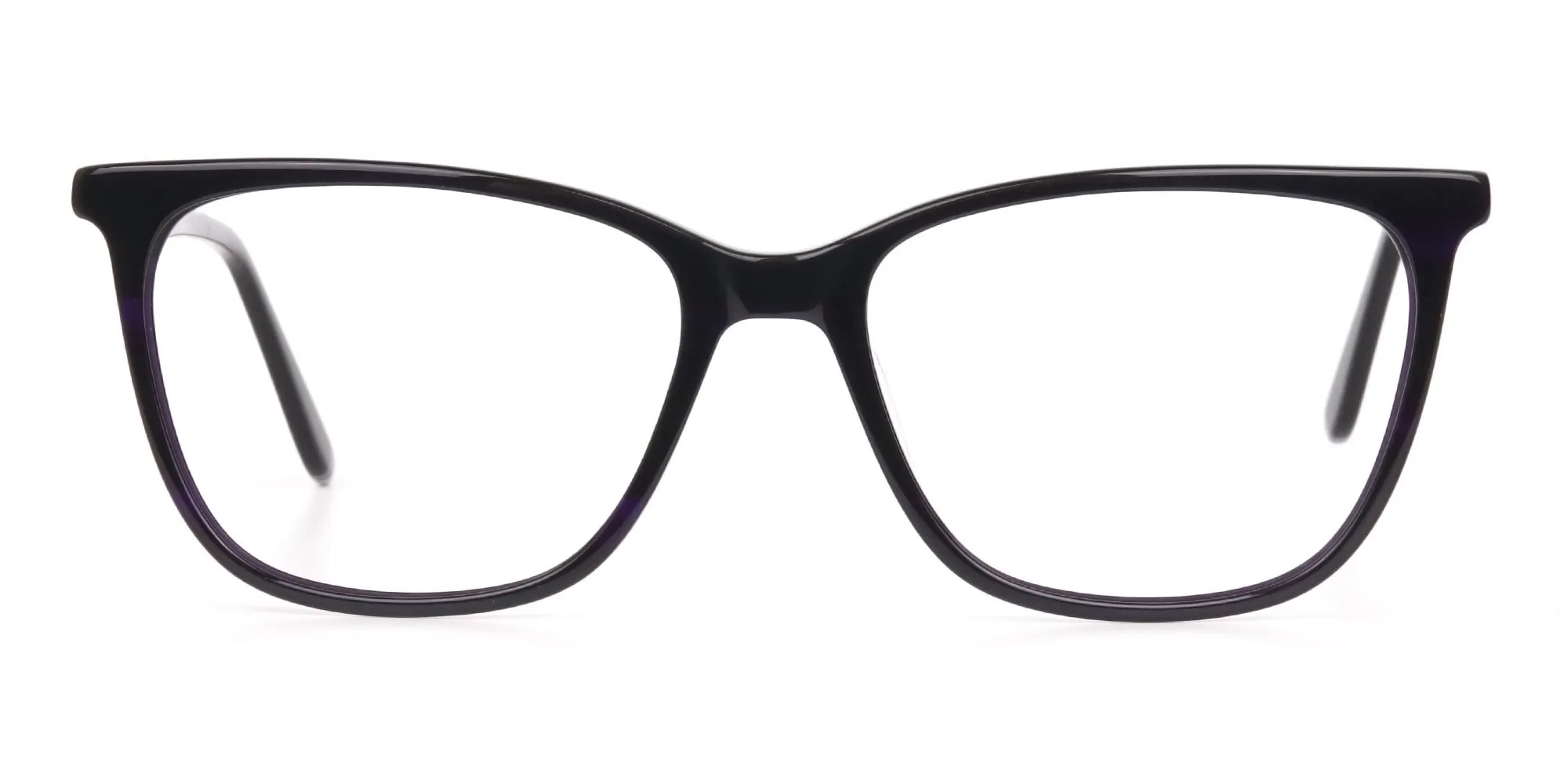 Black Designer Glasses with Purple Stripe Unisex-2