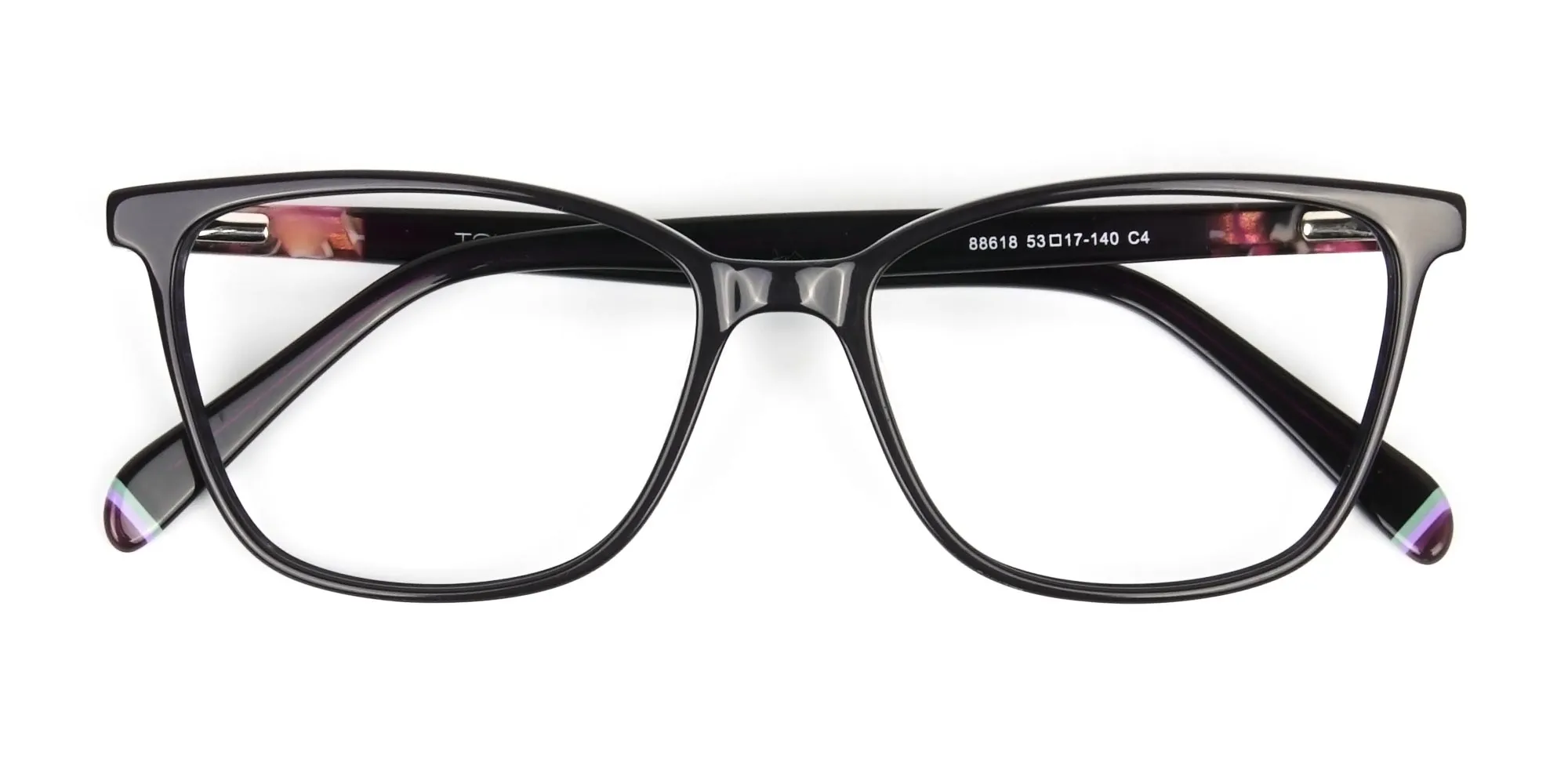 Dark Violet Rectangular Spectacles - 2