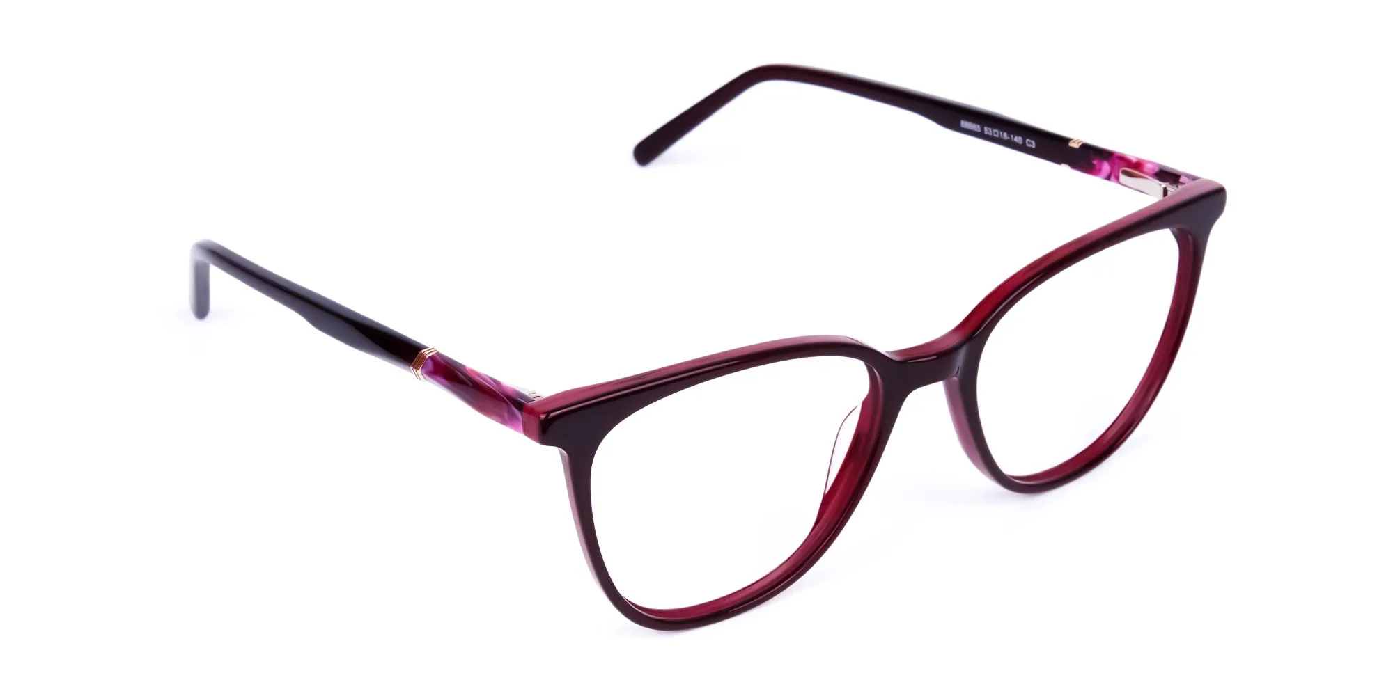 burgundy cat eye glasses -2