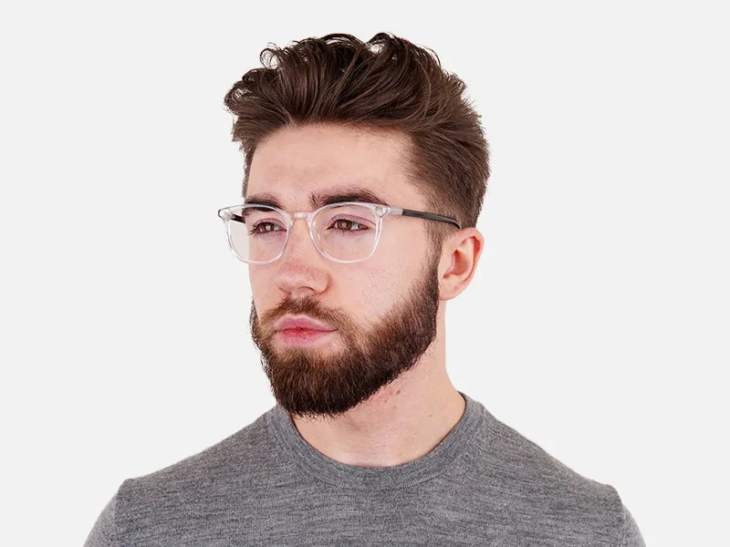 Crystal Clear Transparent Round Glasses-2
