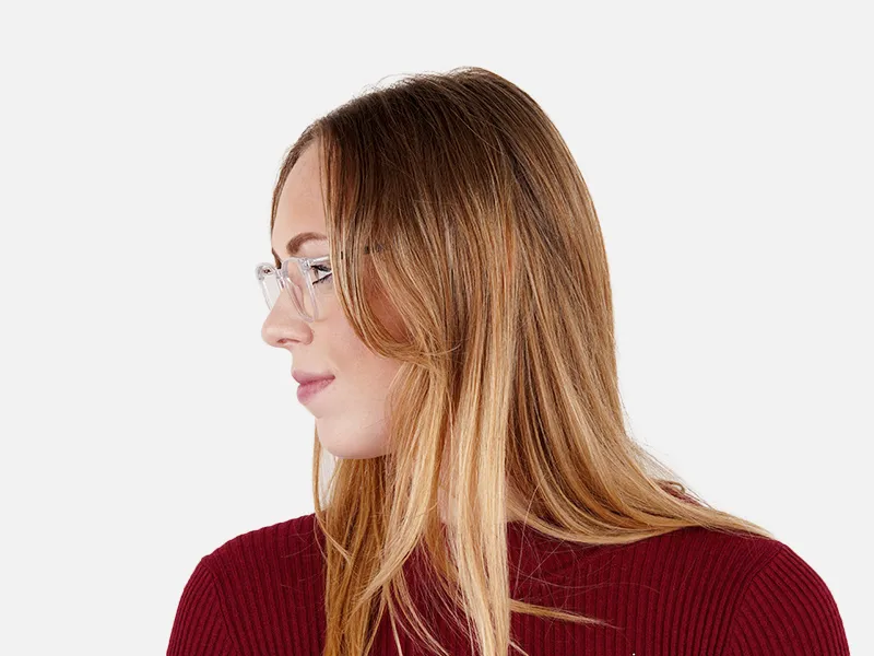Crystal Clear Transparent Round Glasses-2