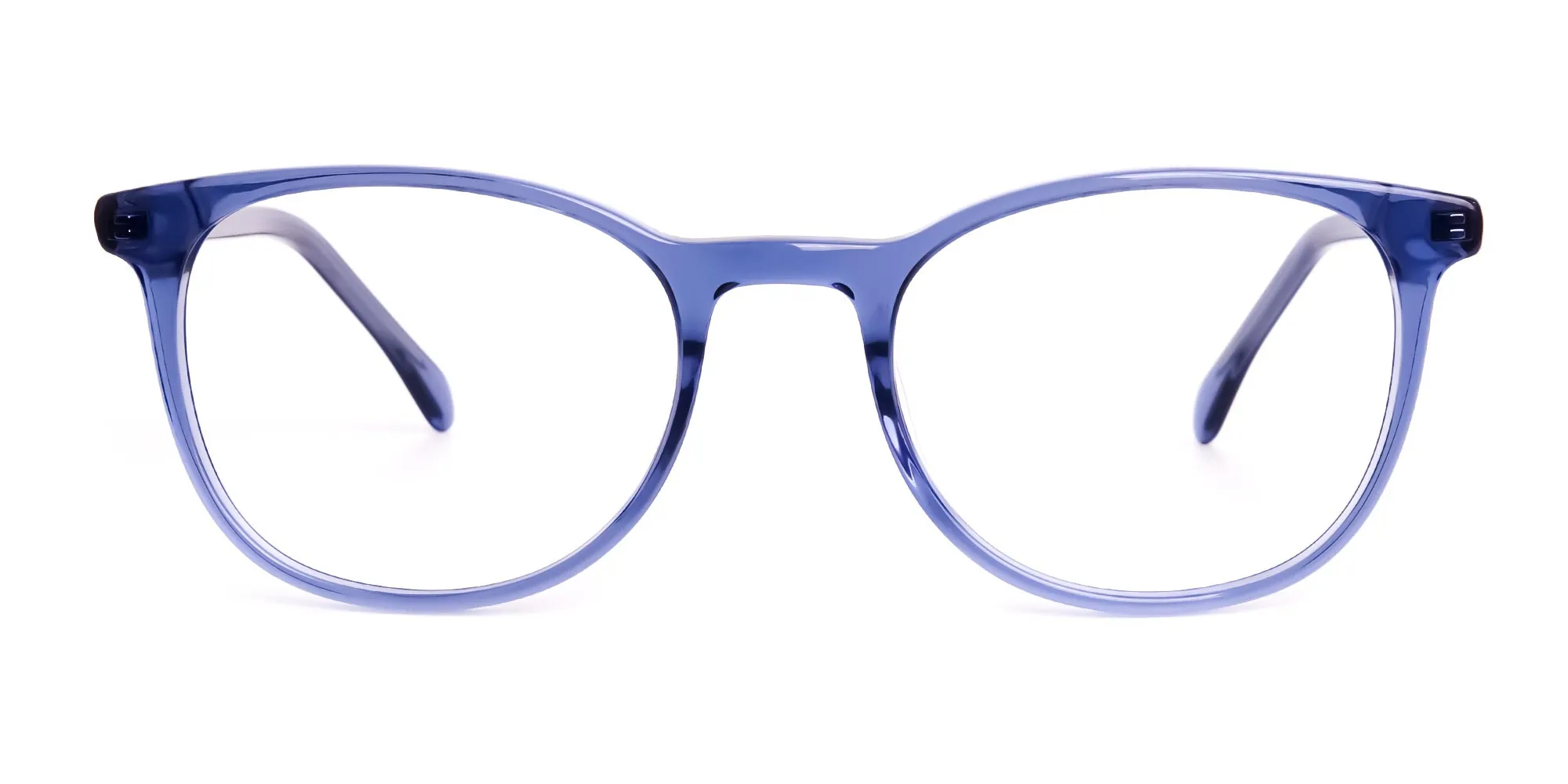 Dark Blue Round Glasses Frames-2