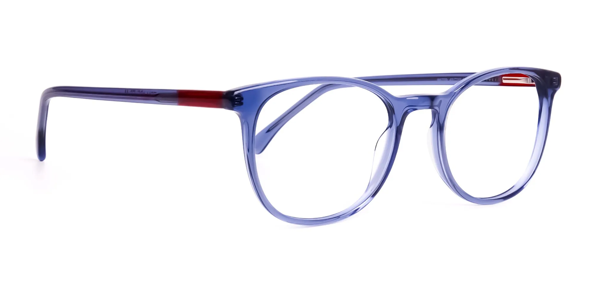 Dark Blue Round Glasses Frames-2