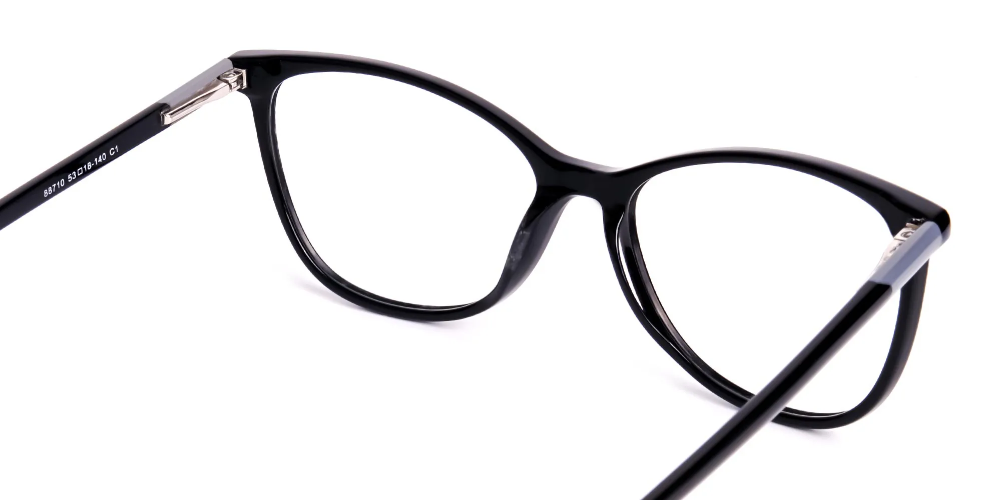 black cat eye full rim glasses