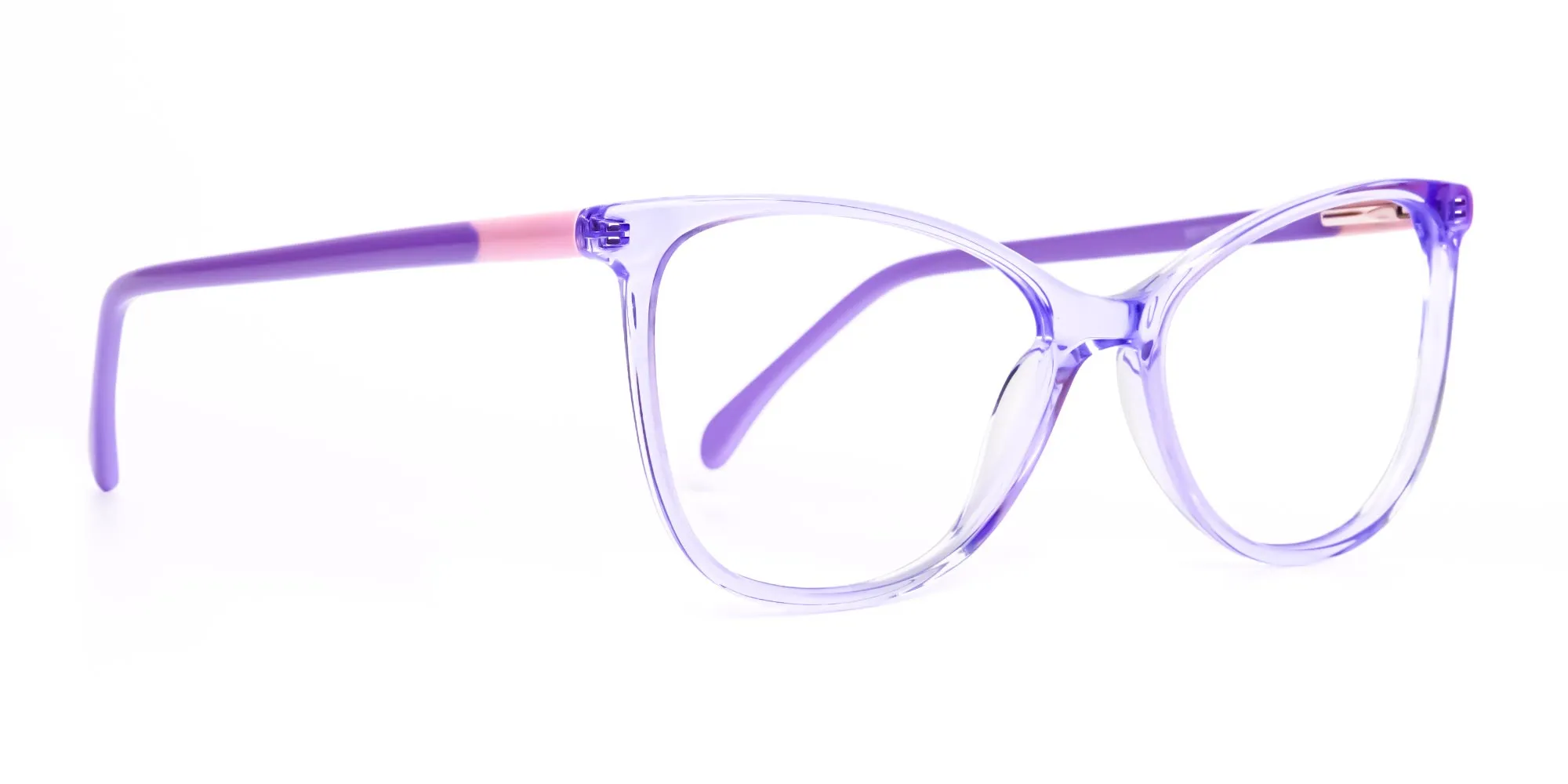 Crystal Pastel Purple Cat eye Glasses Frames
