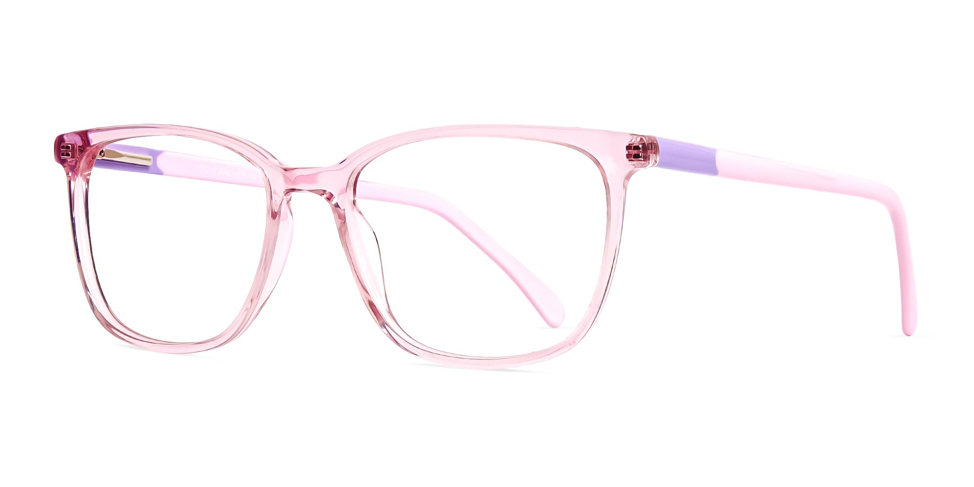 Crystal-Clear-or-Transparent-Blossom-and-Hot-Pink-square-Rectangular-Glasses-Frames-1