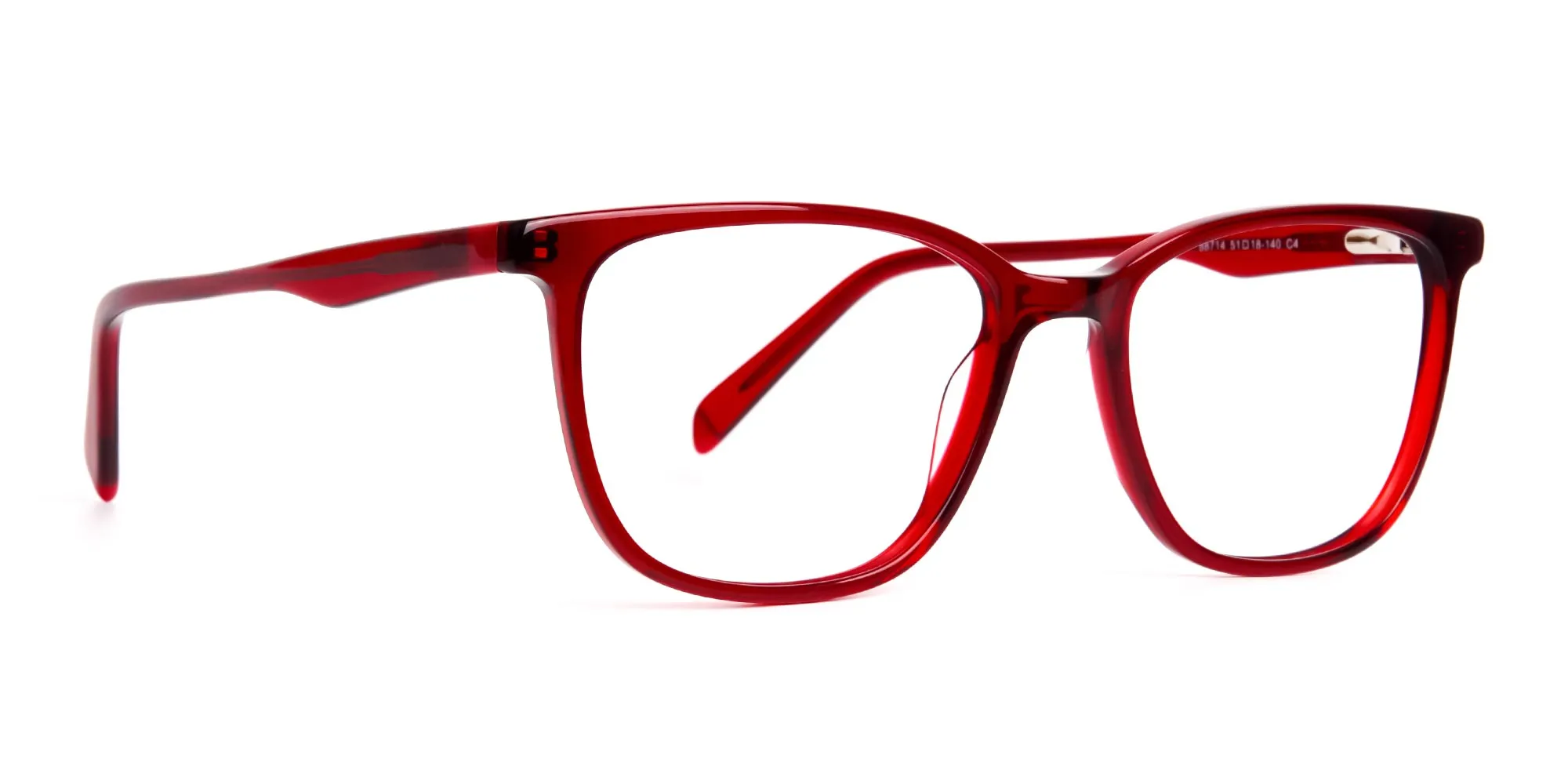 Dark Red Wayfarer and Rectangular Glasses Frames-2