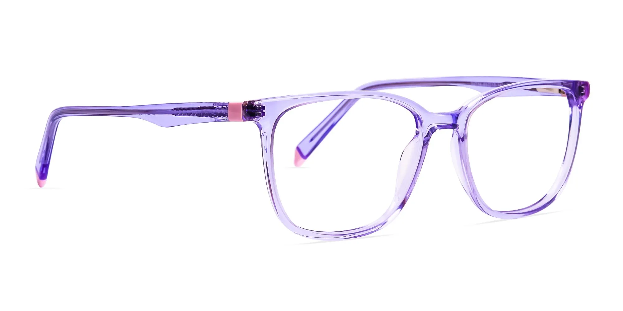 Crystal Light Purple Wayfarer and Rectangular Glasses Frames-2