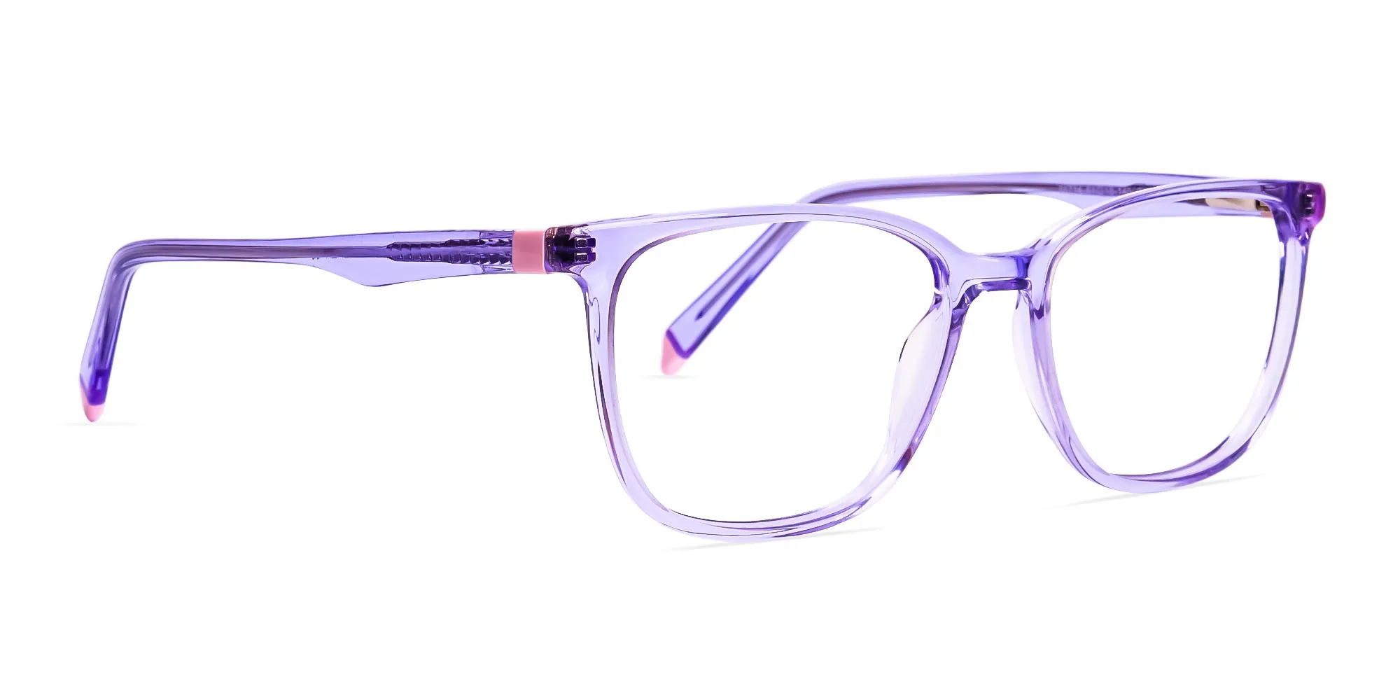 Crystal Light Purple Square and Rectangular Glasses Frames-2