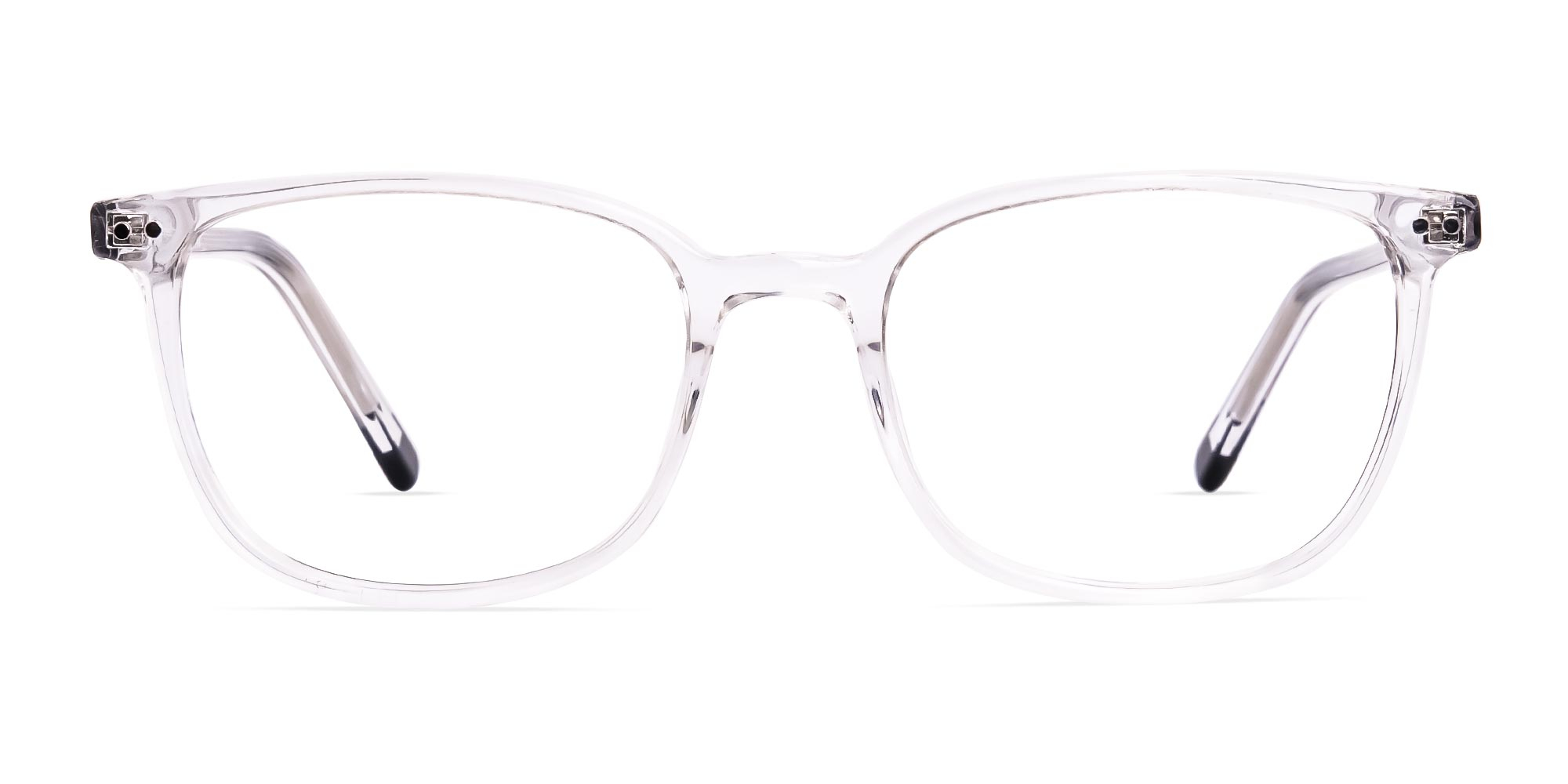 Crystal Clear Transparent Rectangular Glasses Frames-1