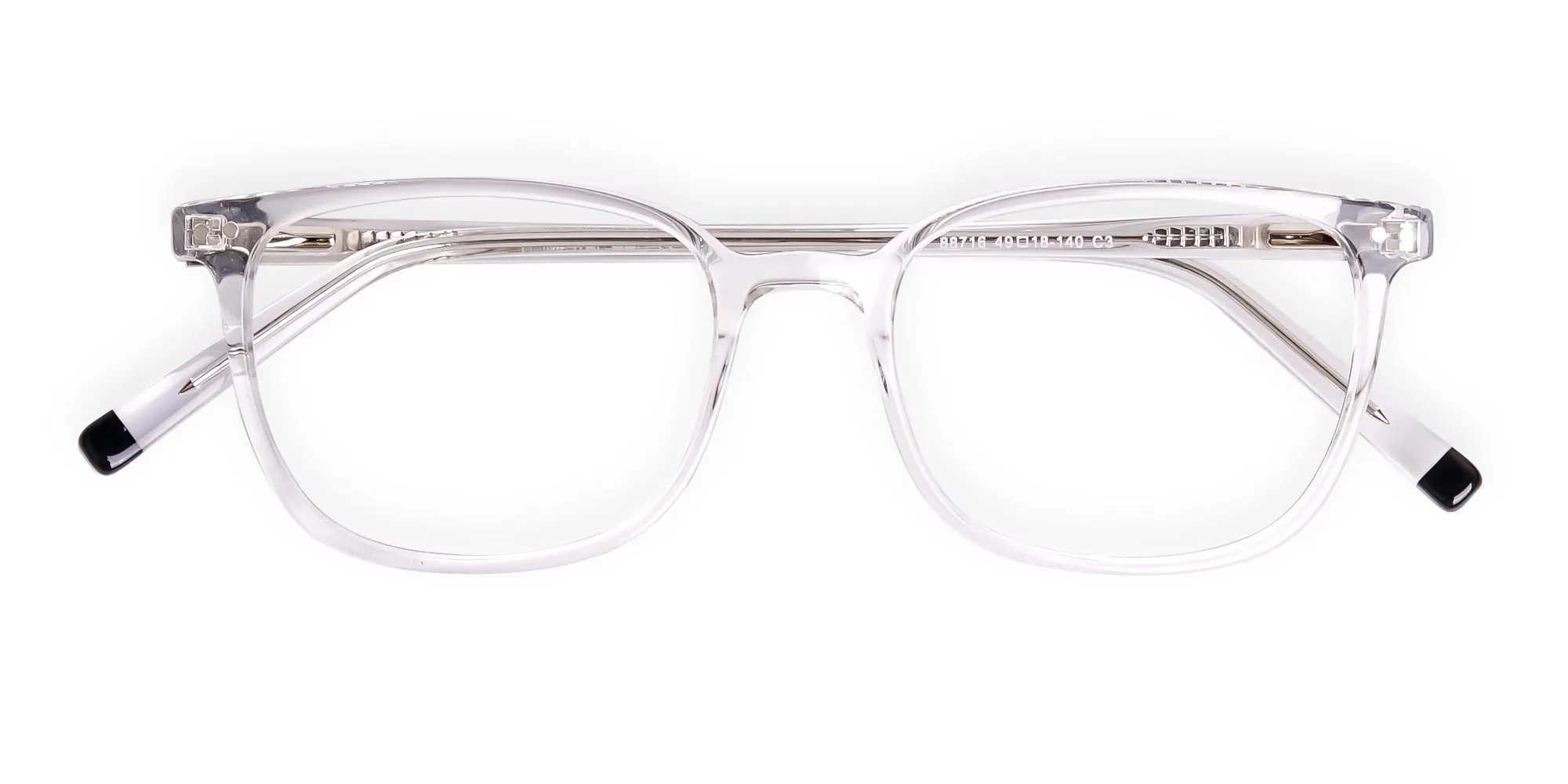 Crystal Clear Transparent Rectangular Glasses Frames-2