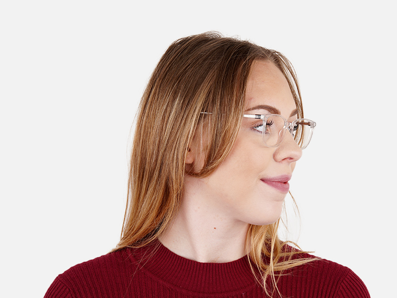 Crystal Clear Transparent Rectangular Glasses Frames-1