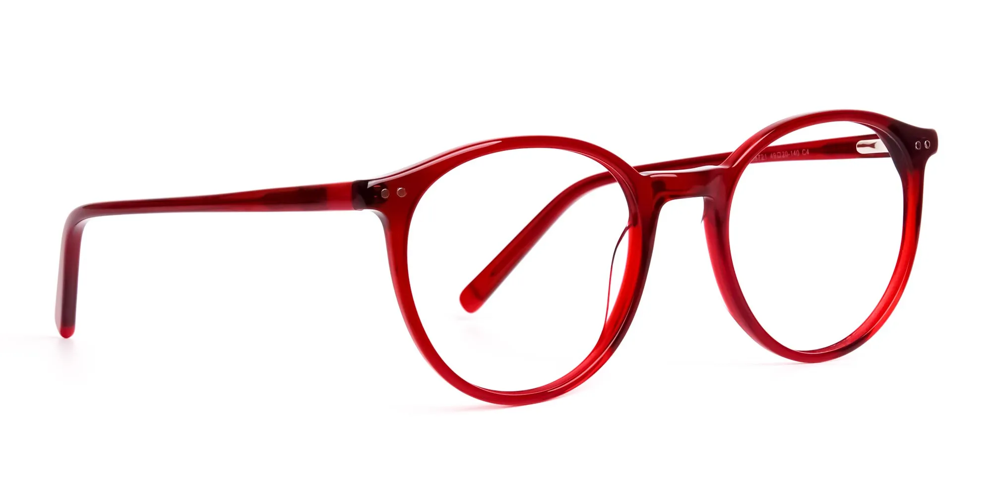 Red round on sale frame glasses