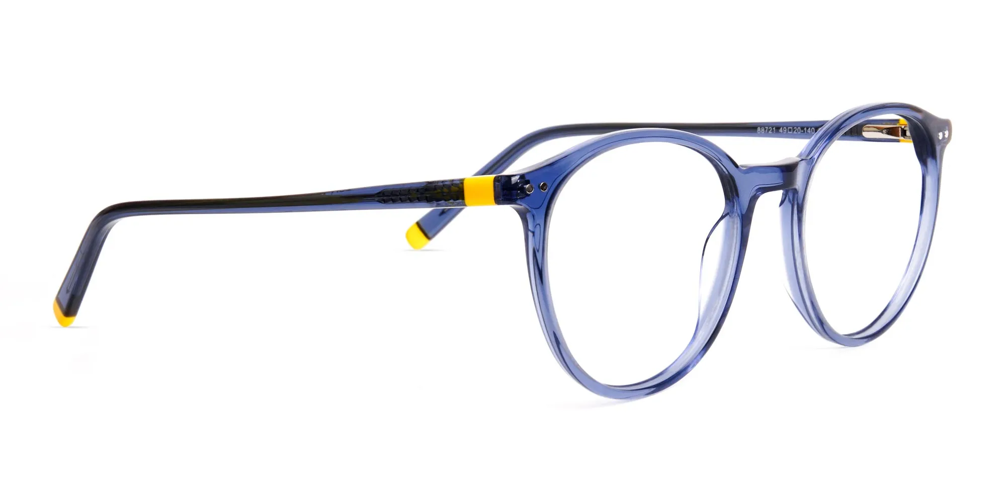 transparent and crystal clear blue round glasses frames-2