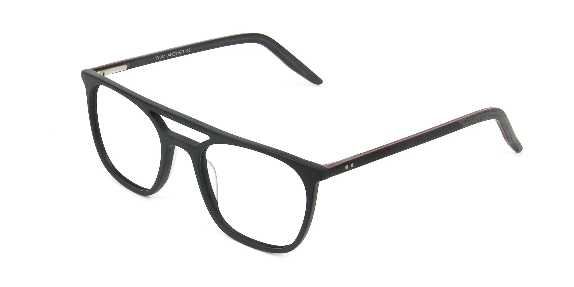 Matte Black Pilot Spectacles - 2