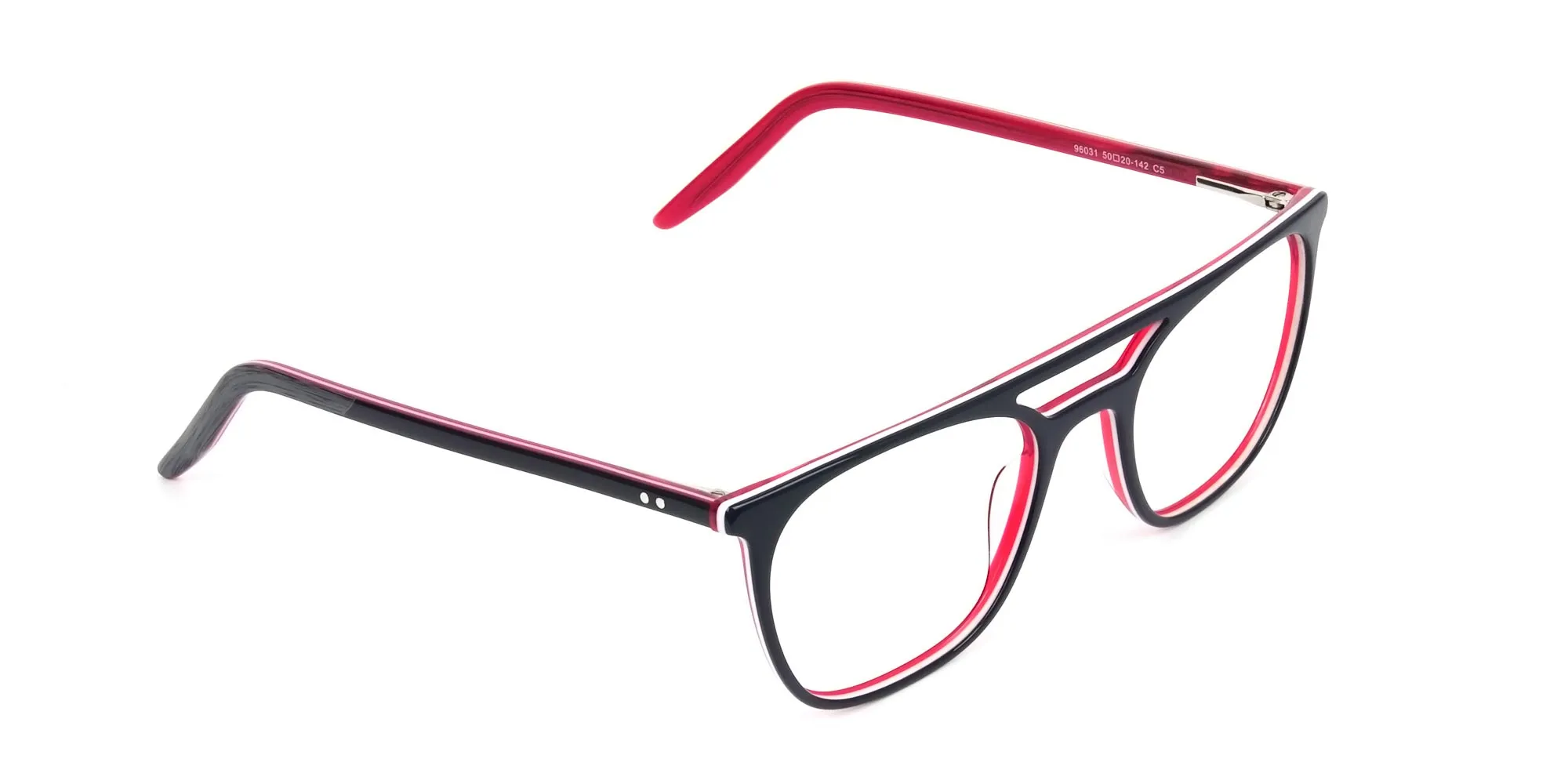 Red & Navy Blue Pilot Spectacles - 2