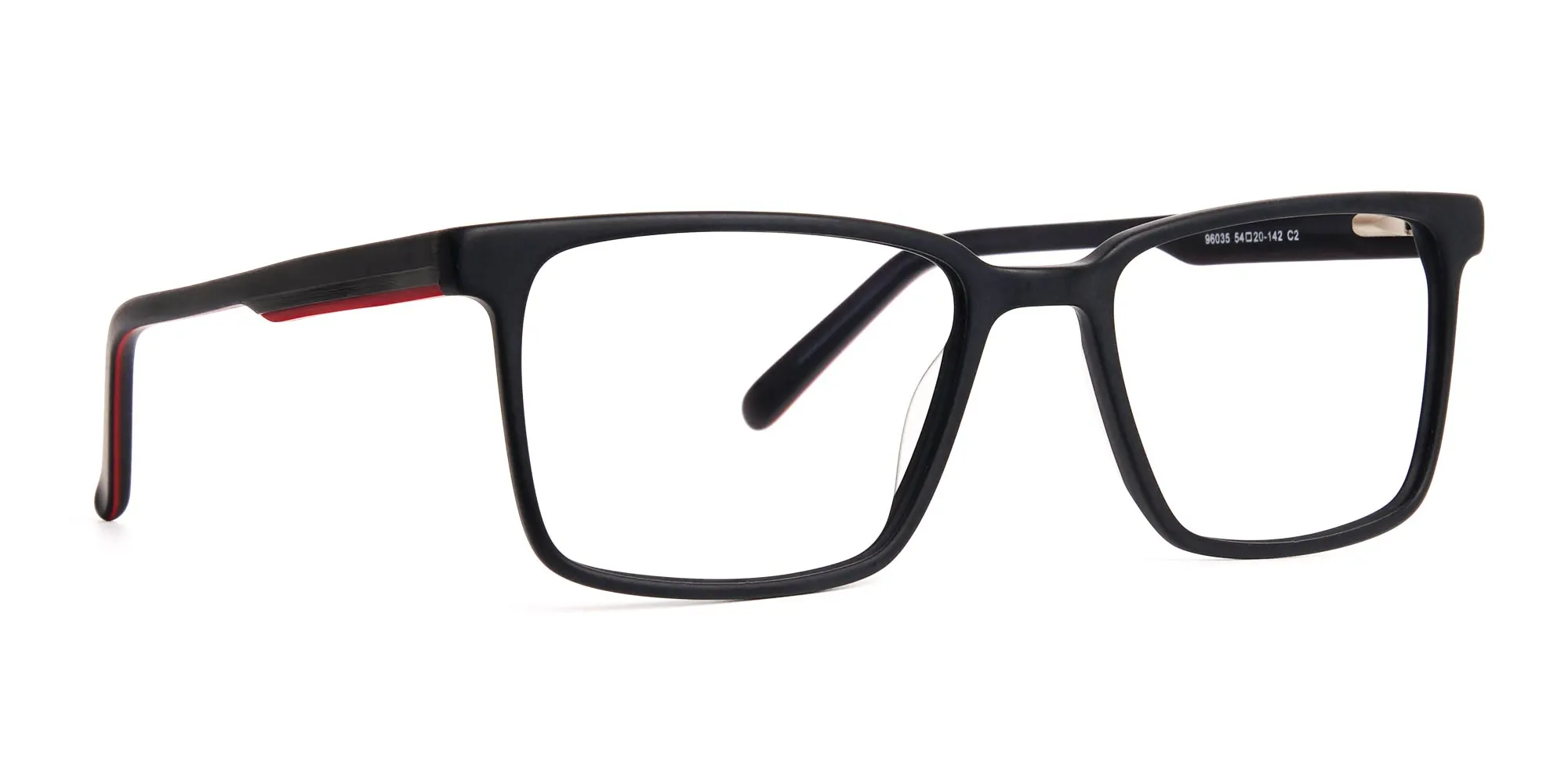 Matte Black Designer Rectangular Glasses frames-2