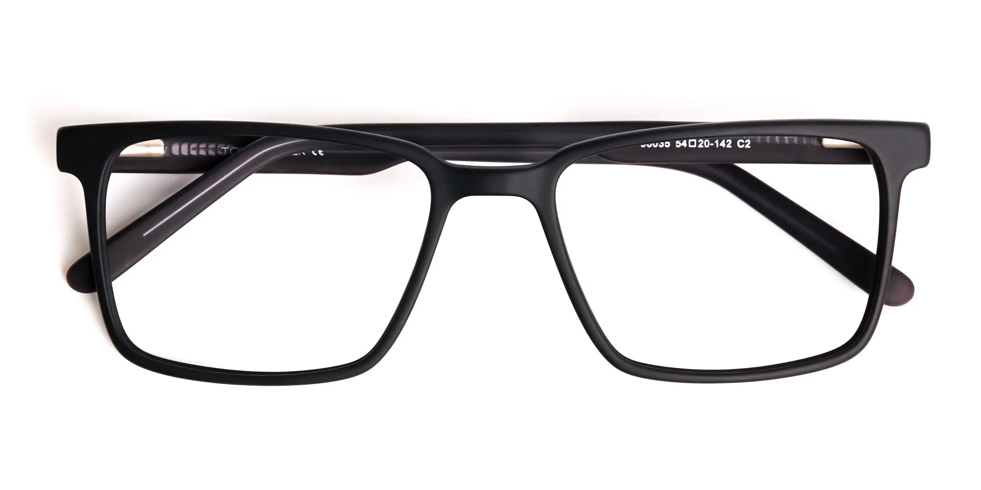 Matte Black Designer Rectangular Glasses frames-2