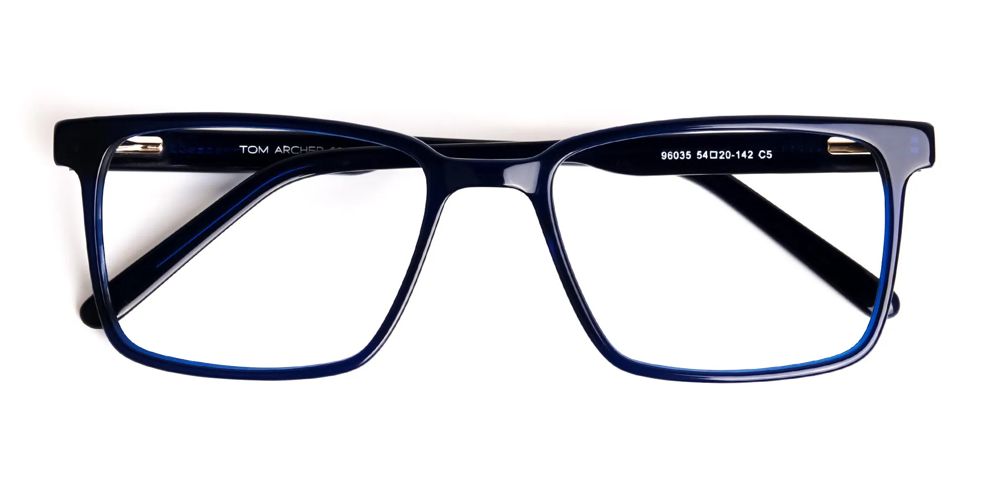 Black and Indigo Blue Rectangular Glasses frames-2