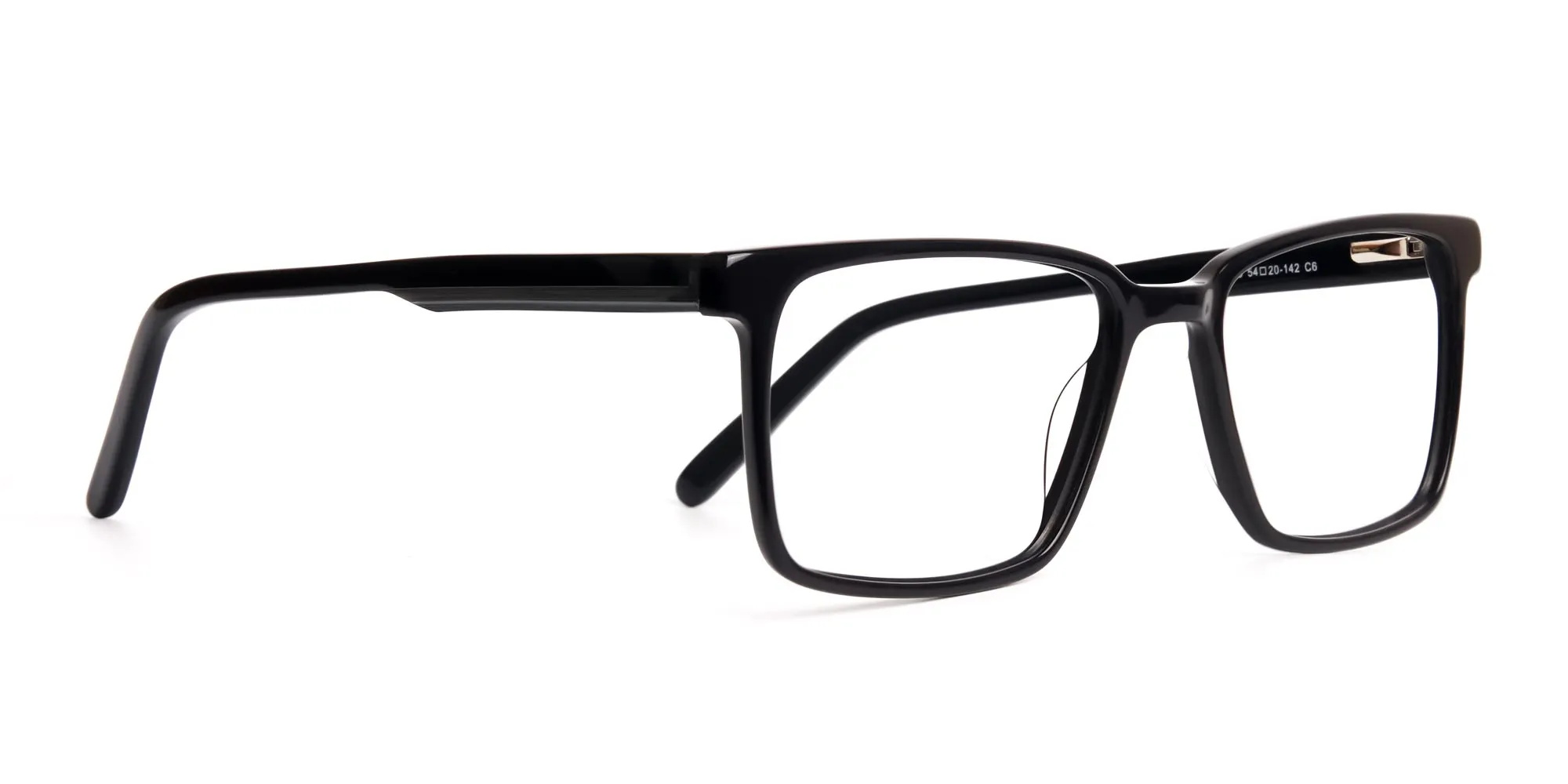 Black Dark Purple Rectangular Glasses frames-2