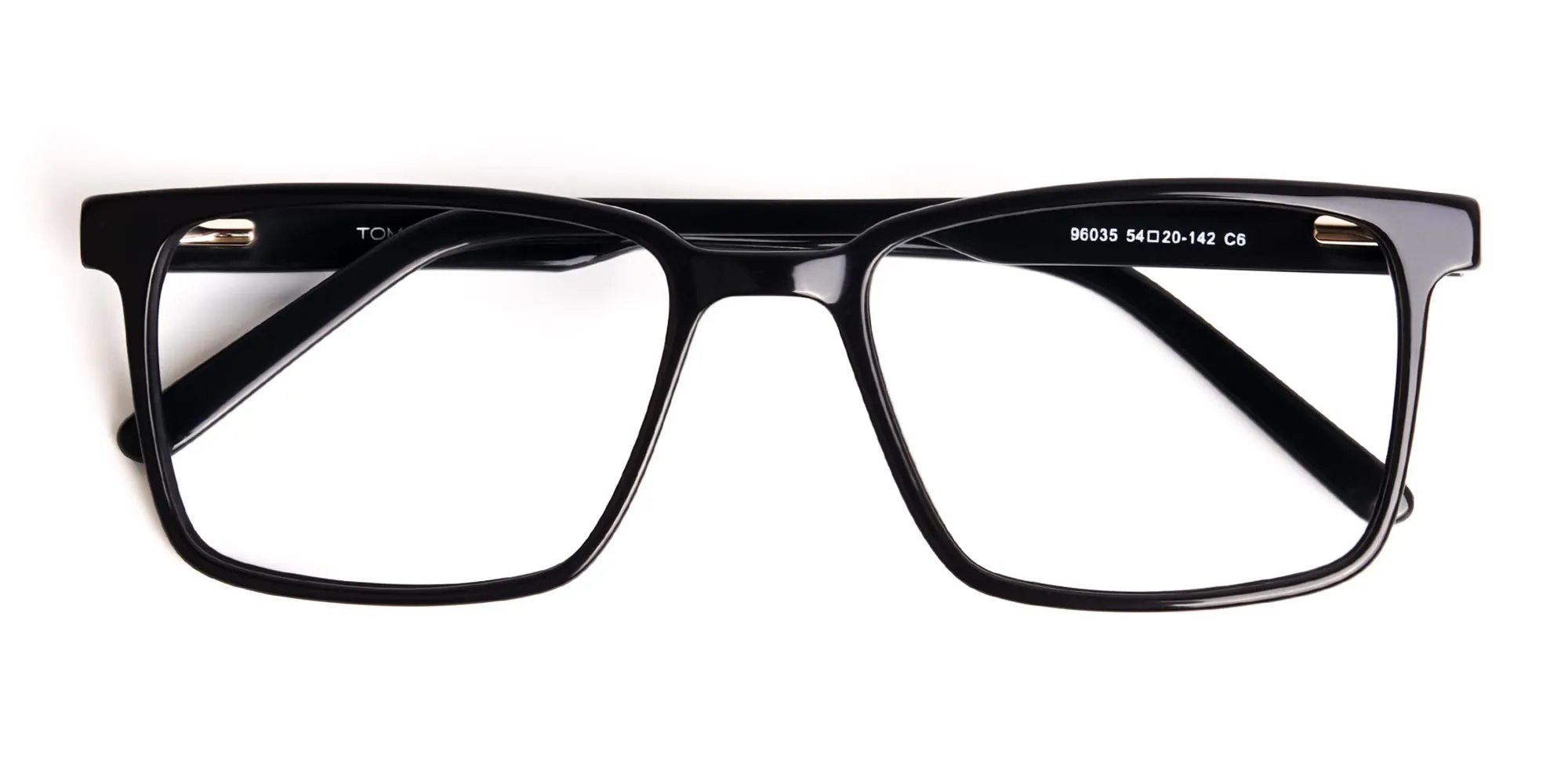 Black Dark Purple Rectangular Glasses frames-2