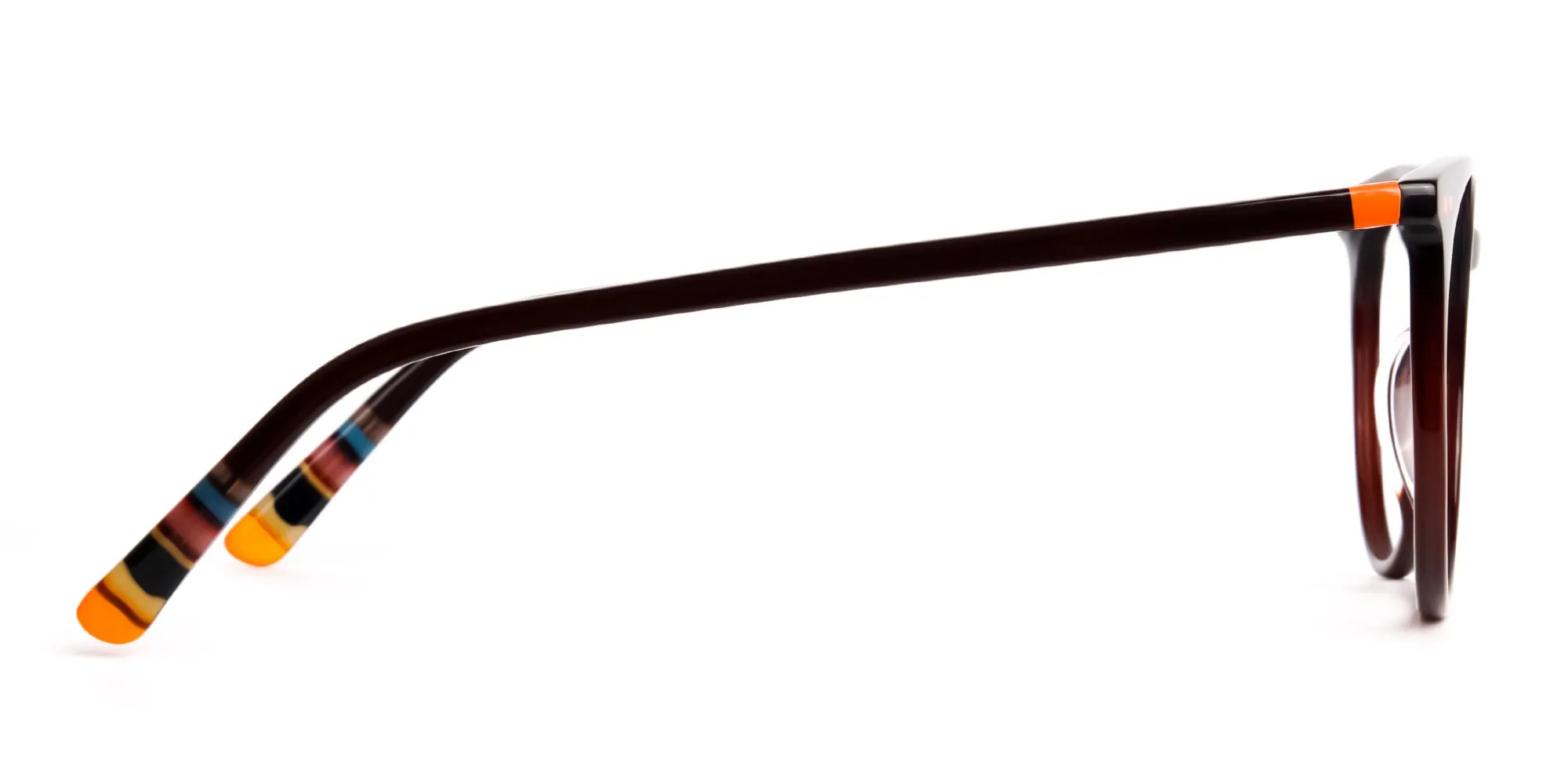 Dark Light Brown Designer Round Glasses frames