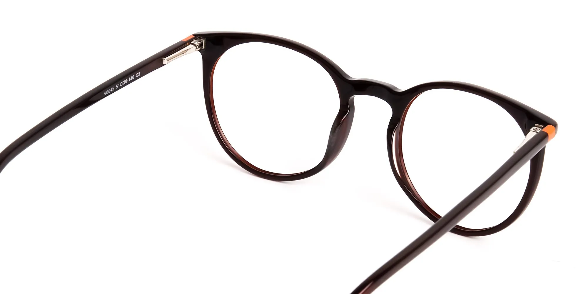 Dark Light Brown Designer Round Glasses frames