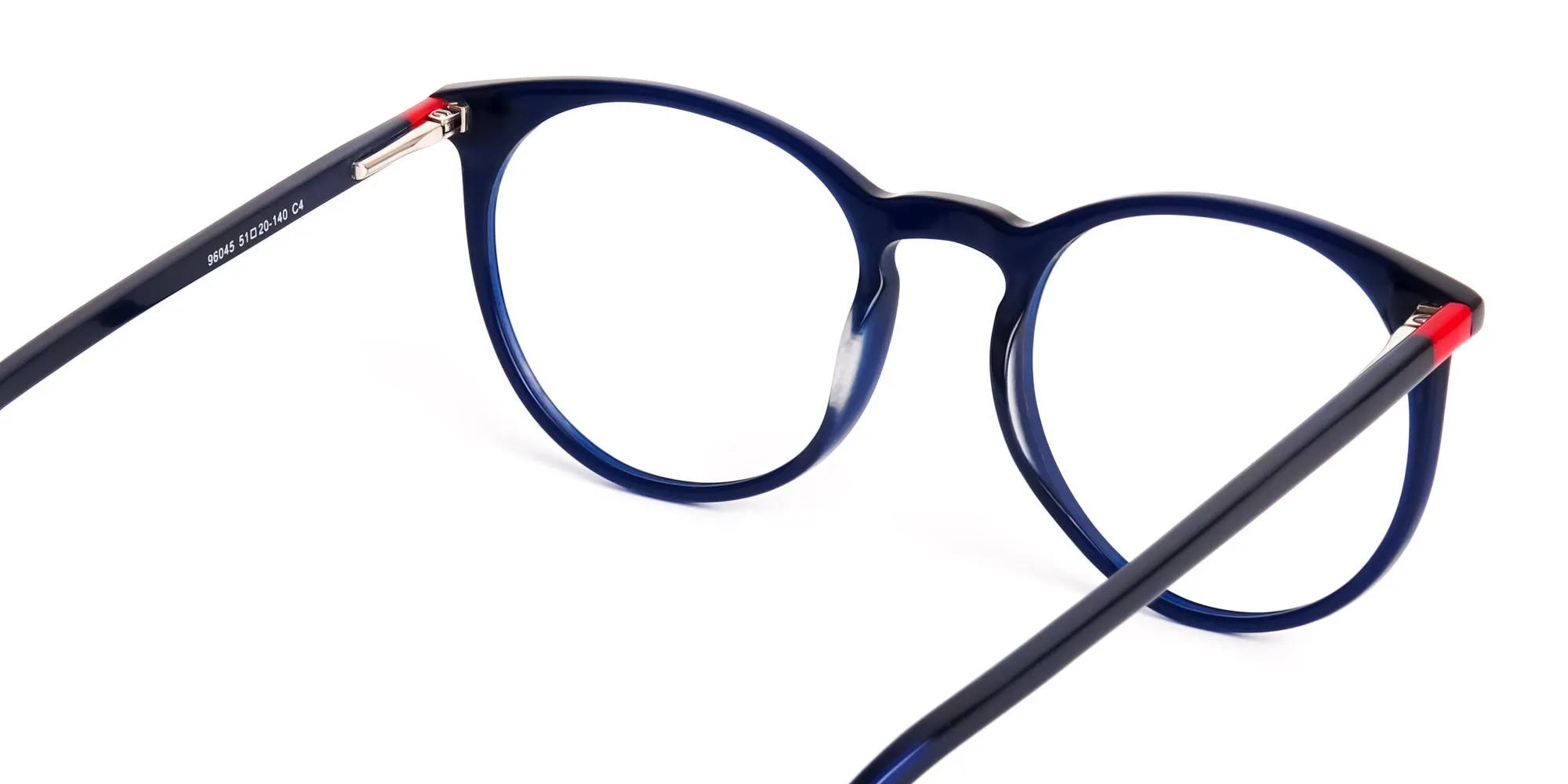 Bright Indigo Blue Designer Round Glasses frames