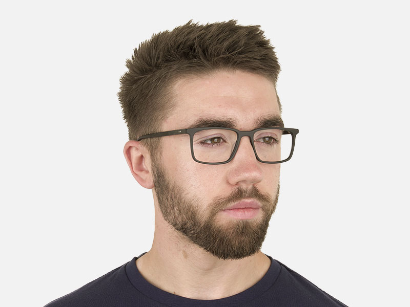 Designer Matte Black Optical Glasses - 1