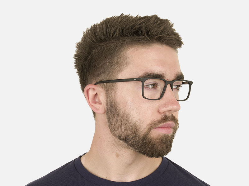 Designer Matte Black Optical Glasses - 1