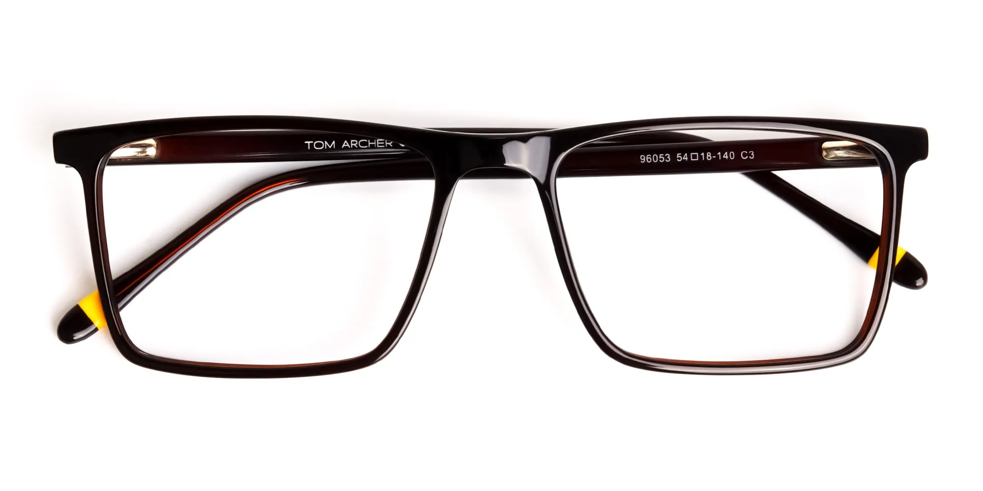 classic dark brown full rim rectangular glasses frames-2