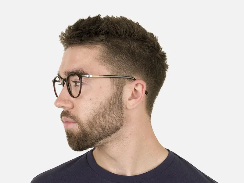 Designer Dark Brown Acetate Eyeglasses in Round - 2