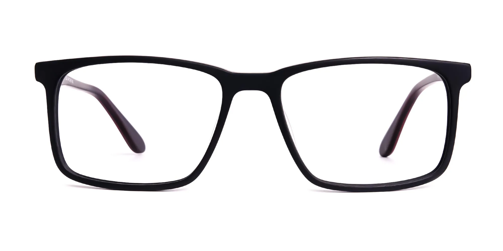 classic matte black full rim rectangular glasses frames-2