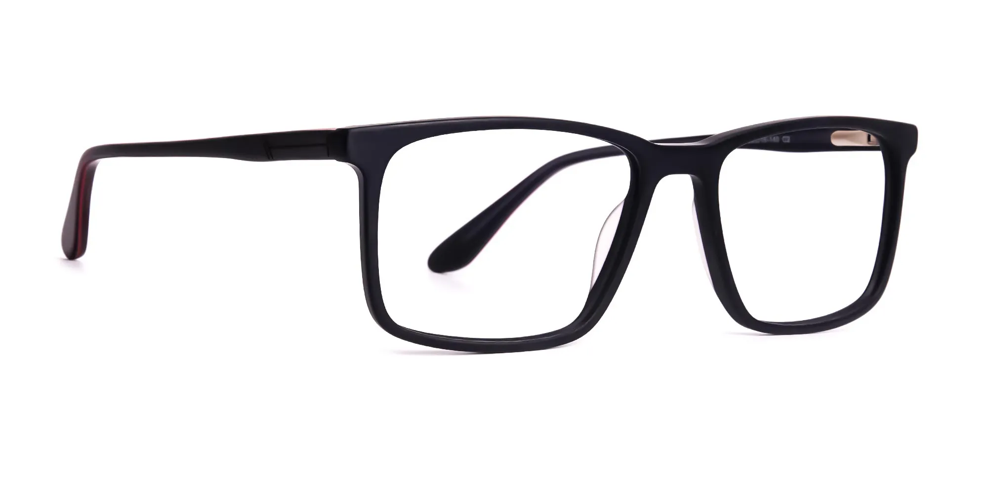 classic matte black full rim rectangular glasses frames-2