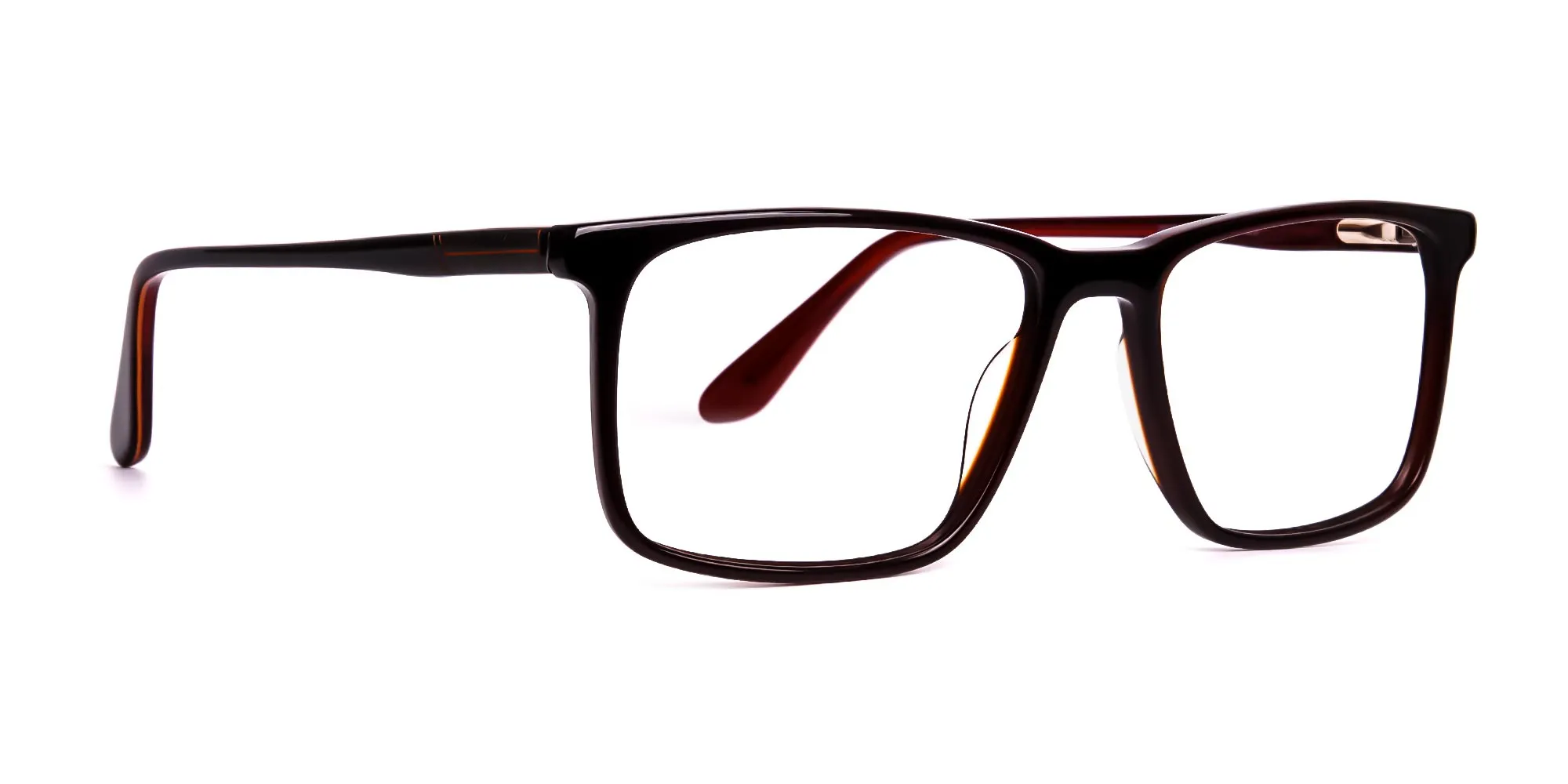 designer dark brown full rim rectangular glasses frames-2