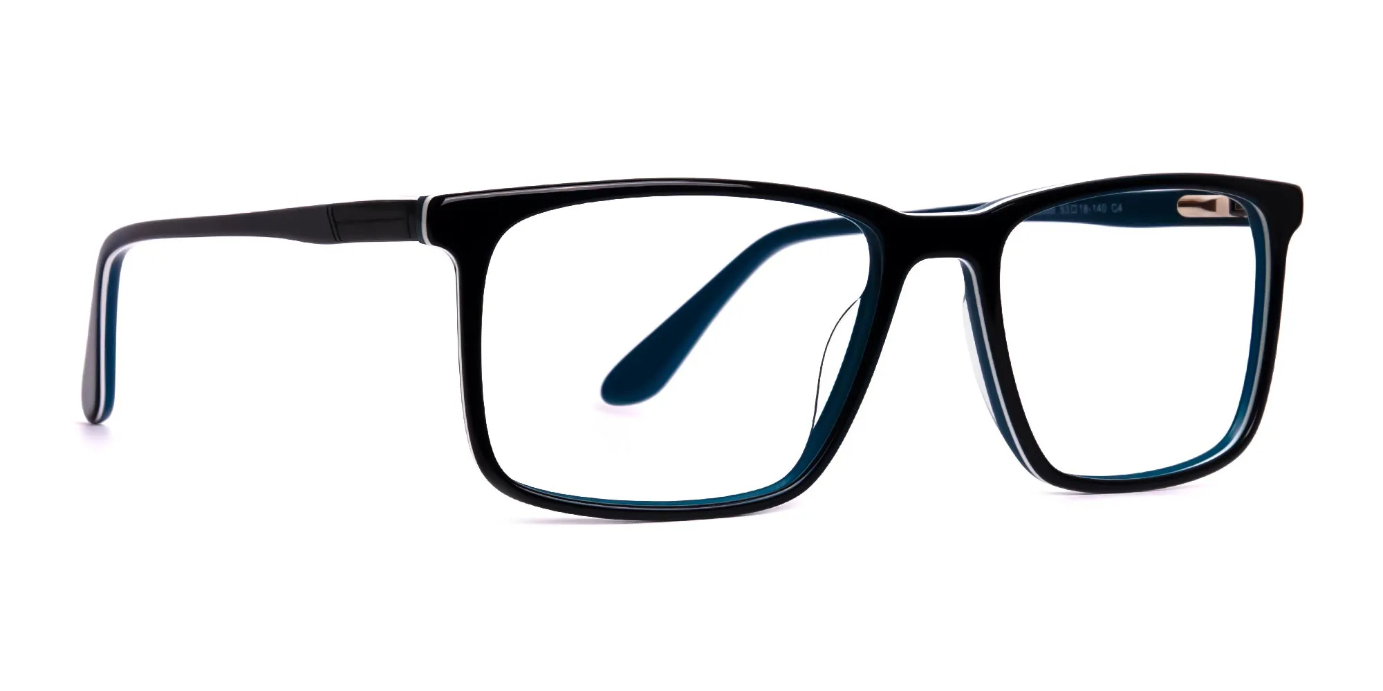 black teal full rim rectangular glasses frames-2